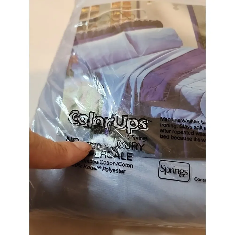 Springs Color Ups KING FITTED Sheet No Iron 180 Percale NEW